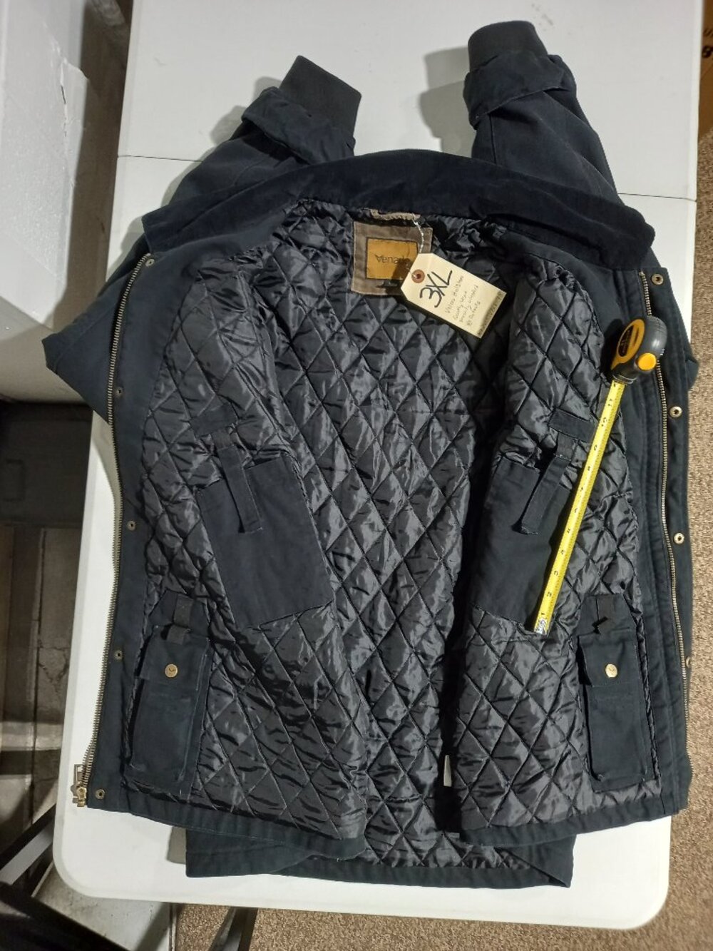Men's Canvas Concealed Carry Jacket - Black | 3XL - Picture 3 of 6